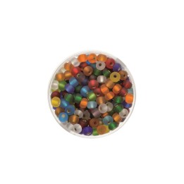 Rocailles 4,5mm 17g mix matt silbereinzug