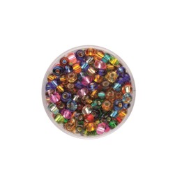 Rocailles 4,5mm 17g mix silbereinzug
