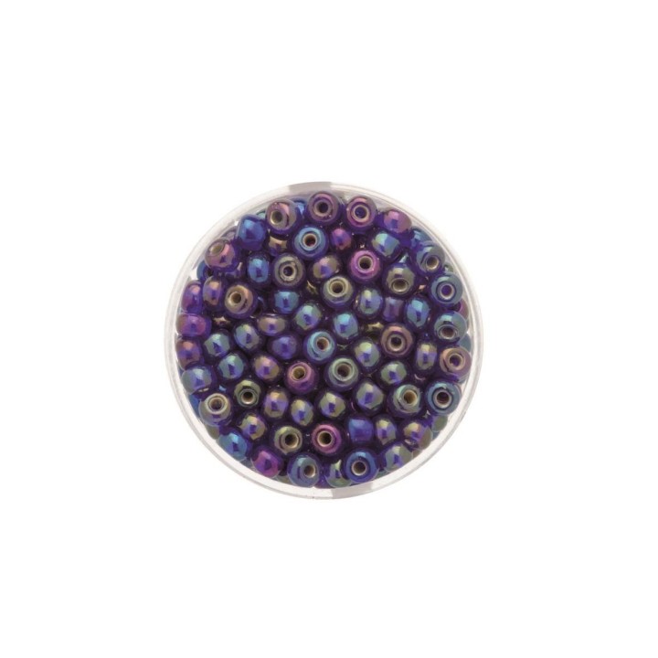 Rocailles 4,5mm 17g dunkelblau AB