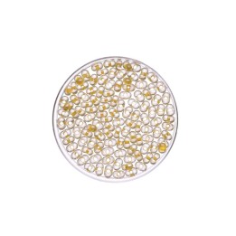 Rocailles Farfalle 2/4mm 17g jaune transparent