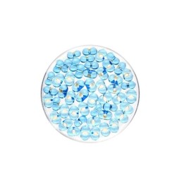 Rocailles Farfalle 6.5mm 17g light blue silver lustre