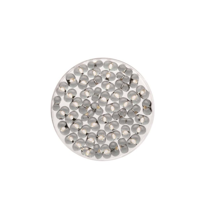 Rocailles Farfalle 6.5mm 17g gris garn.argent