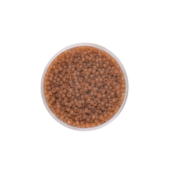 Rocailles 2.0mm mat 17g light brown