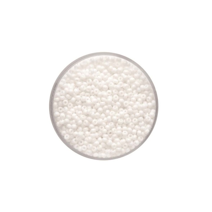 Rocailles 2.0mm opaque 17g blanc