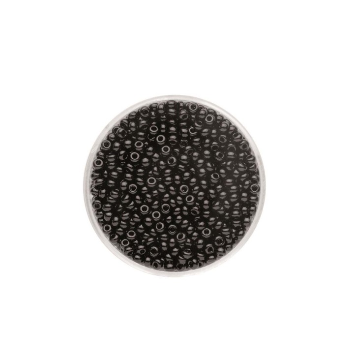 Rocailles satt schwarz 2,6mm 17g