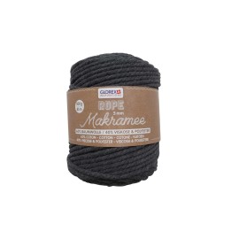 Makramee Rope 5mm 500g gedreht anthrazit