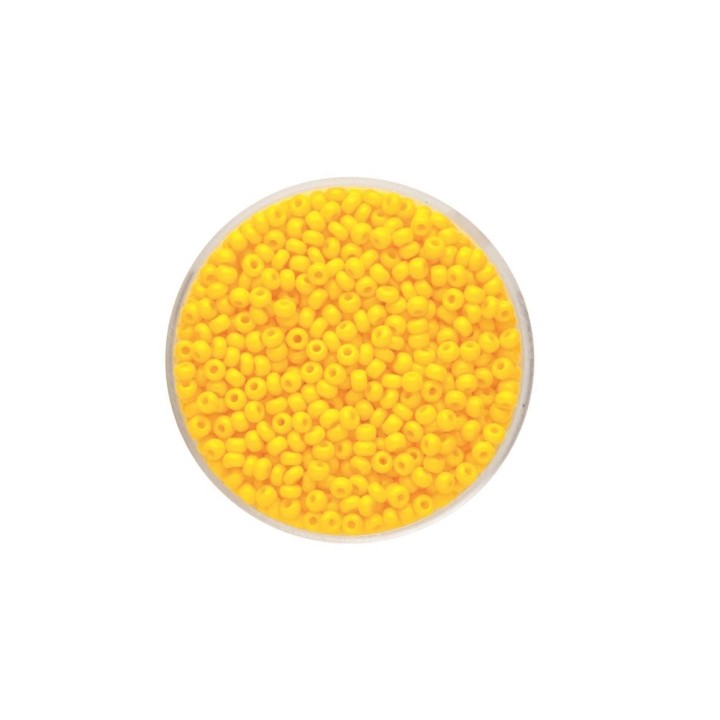 Rocaille beads luscious egg- yellow 2,6mm 17g