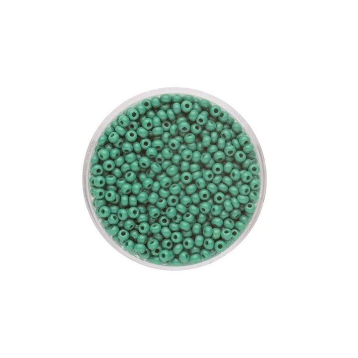 Rocailles 2,6mm opak dunkelgrün 17g