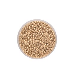 Rocailles 2,6mm metallic goldbraun 17g