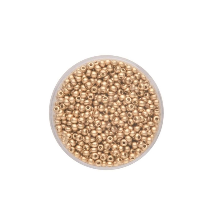 Rocailles 2,6mm metallic goldbraun 17g