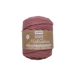 Makramee Rope 5mm 500g gedreht mauve