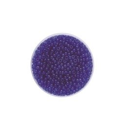 Rocailles transparent lapis 2,6mm 17g