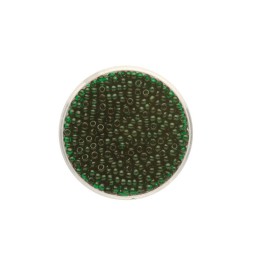 Rocailles transparent dunkelgrün 2,6mm 17g