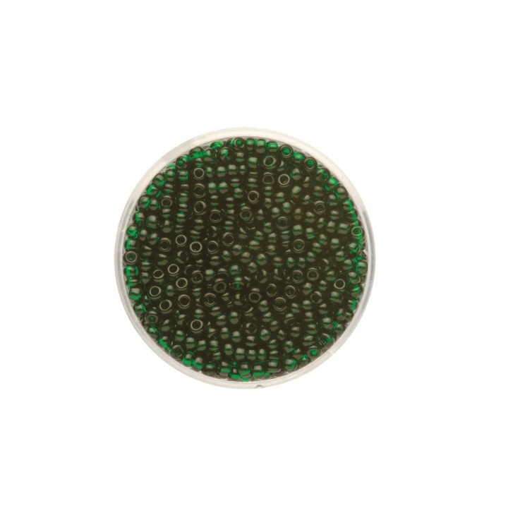 Rocailles vert foncé transpar. 2,6mm, 17 g
