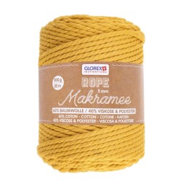 Makramee Rope 5mm 500g gedreht senfgelb