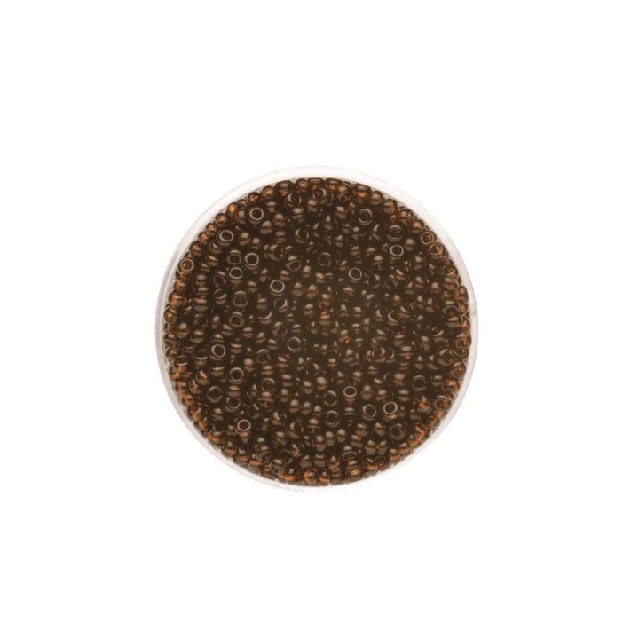 Rocailles transparent dunkelbraun 2,6mm 17g