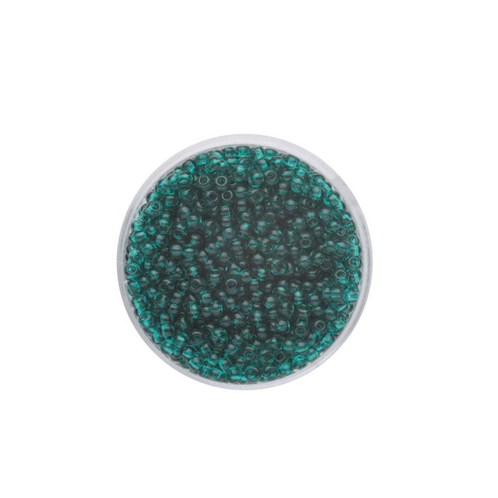 Rocailles 2.6mm transparent 17g pétrole