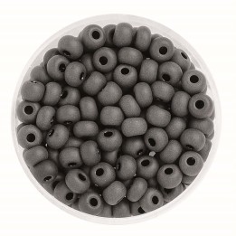 Rocailles 4,5mm opak schwarz 17g