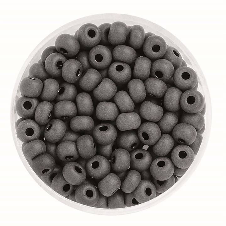 Rocailles 4,5mm opak schwarz 17g