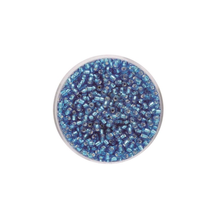 Rocailles Silbereinzug saphir 2,6mm 17g