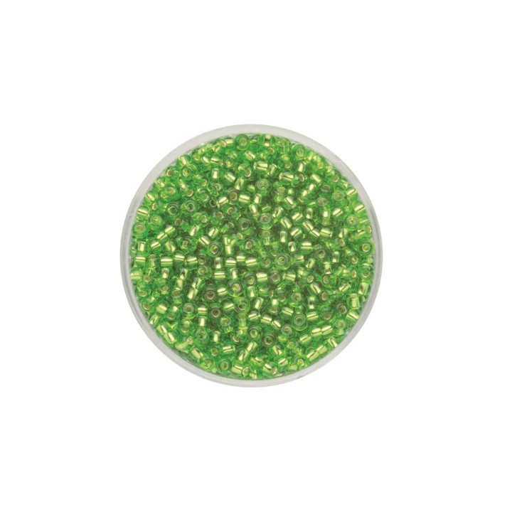 Rocailles Silbereinzug lindgrün 2,6mm 17g