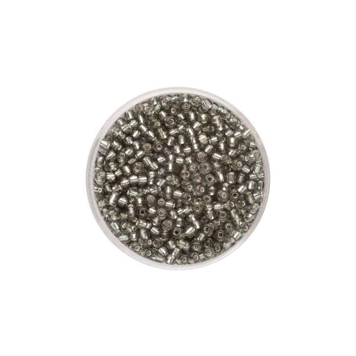 Rocailles Silbereinzug grau 2,6mm 17g