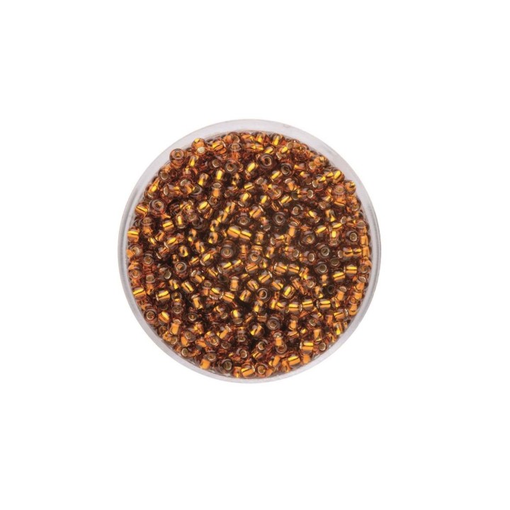 Rocailles Silbereinzug topas 2,6mm 17g