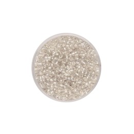 Rocailles Silbereinzug transparent 2,6mm 17g