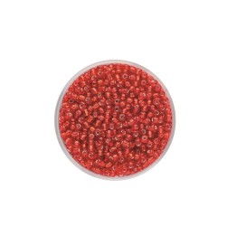 Rocailles Silbereinzug rot 2,6mm 17g