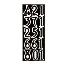 Chiffres 1-12 10 mm noir mat 1 jeu