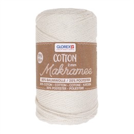 Makramee Cotton 2mm 250g creme