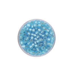Rocailles 4,5mm Silbereinzug matt hellblau 17g