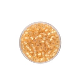 Rocailles 4,5mm Silbereinzug matt beige 17g