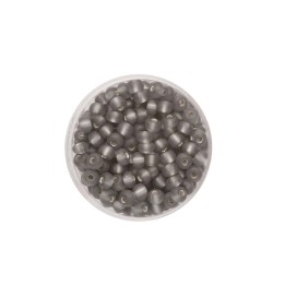 Rocailles 4,5mm Silbereinzug matt grau 17g