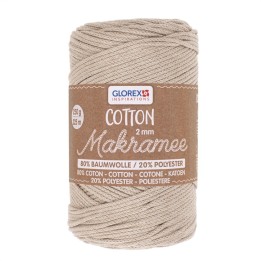 Makramee Cotton 2mm 250g taupe