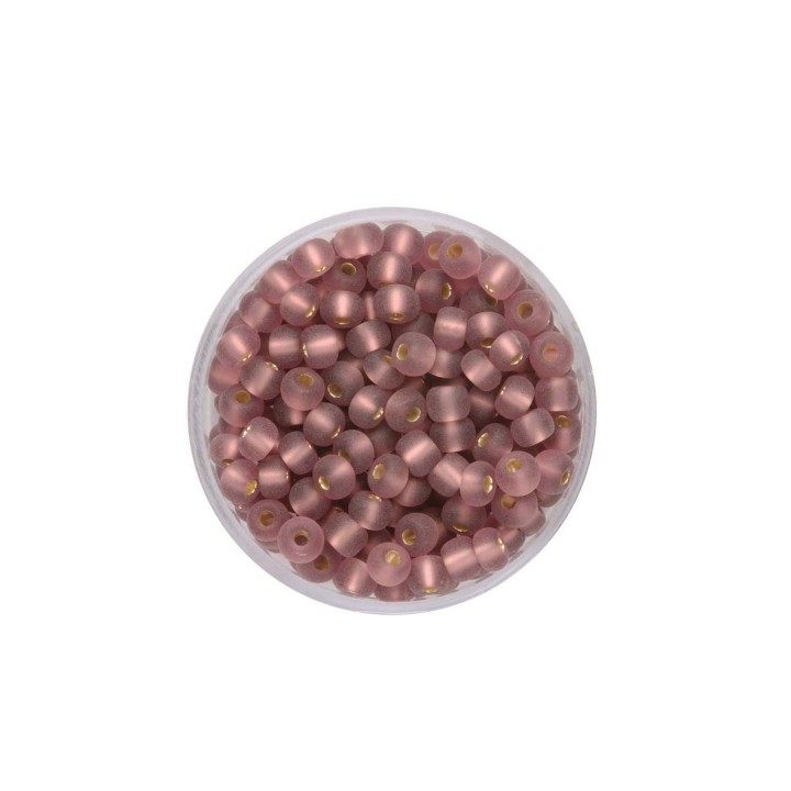 Rocailles 4.5mm garn.argent mat lilas 17g