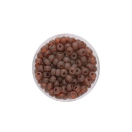 Rocailles 4,5mm Silbereinzug matt dunkelbraun 17g