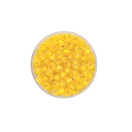 Rocailles 4,5mm Silbereinzug matt gelb 17g