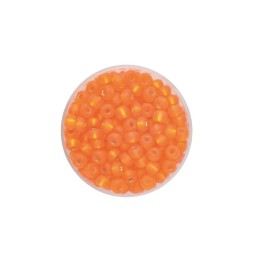 Rocailles 4,5mm Silbereinzug matt orange 17g