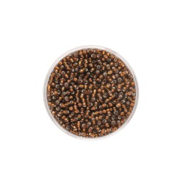 Rocailles 2,6mm Silbereinzug dunkelbraun 17g