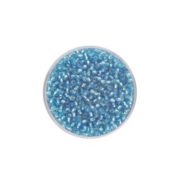 Rocailles 2,6mm Silbereinzug hellblau 17g