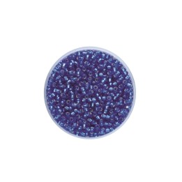 Rocailles 2,6mm Silbereinzug mittelblau 17g