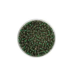 Rocailles 2,6mm Silbereinzug dunkelgrün 17g