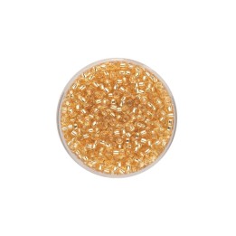Rocailles 2,6mm Silbereinzug beige 17g