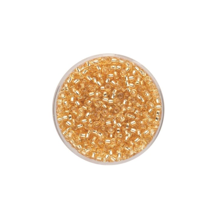 Rocailles 2,6mm Silbereinzug beige 17g