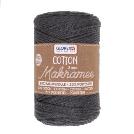 Makramee Cotton 2mm 250g anthrazit