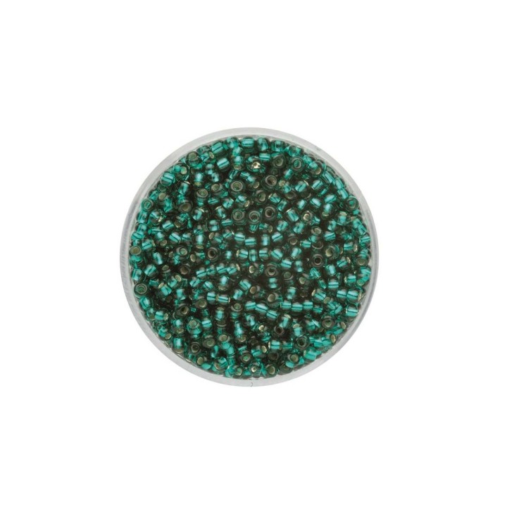 Rocailles 2,6mm Silbereinzug petrol 17g