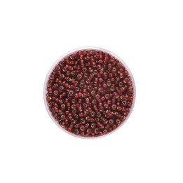 Rocailles 2,6mm Silbereinzug rot 17g