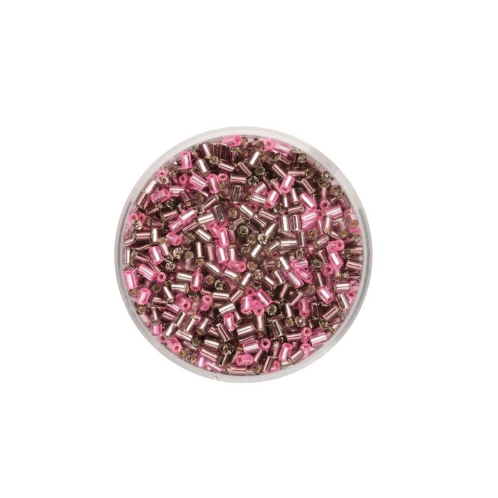 Rocailles Mix 2,0mm Stifte rosaviolett 17g