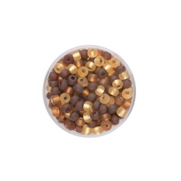 Rocailles Mix 4,5mm matt beige, braun 17g